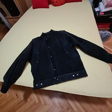 nike patike plave: Uniseks kožna jakna (brušena koža svinjski boks prevrnuti – antilop) — 3