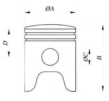 Yamaha: Klip set Meteor - Proizvođač: Meteor - Tip: klip za dvotaktne motore — 6
