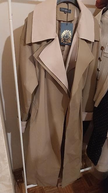 bunde jakne: Ženski mantil – Peafowl, veličina S/M - Klasičan bež trenč kroj — 4