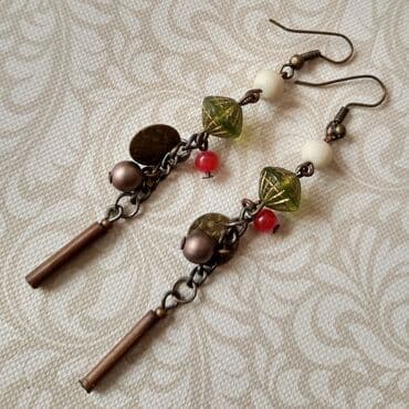 nakit swarovski: Dva para bilo kojih minđuša Češko staklo, poludragi kamen Potpuno — 13