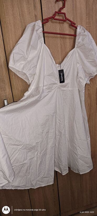 svecane pantalone i tunike: 9Fashion Woman 6XL (EU 52), bоја - Bela, Oversize, Kratkih rukava — 2