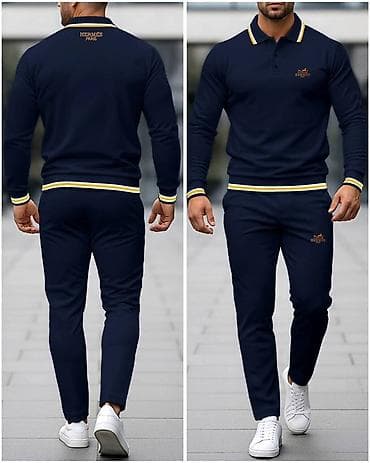 muske ski pantalone: Nove komplet trenerke Pamuk, znakovi i slova siveni Dostupne velicine — 2