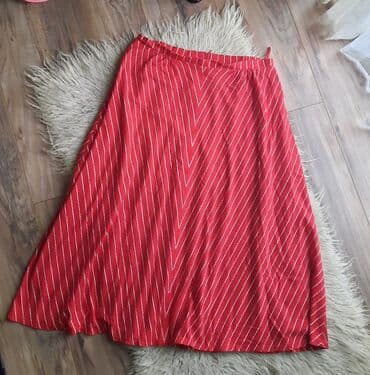 Skirts: M, Midi, color - Red — 5