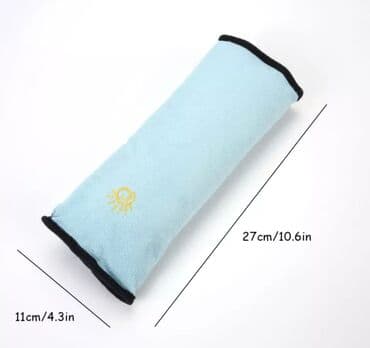 navlaka za obucu dm: Jastuk za auto pojas za putovanja boje siva, roze i svetlo plava — 4