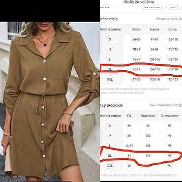 Skirts: Košulja-haljina, veličina XL - Boja: topla karamela/kamel - Kroj — 1