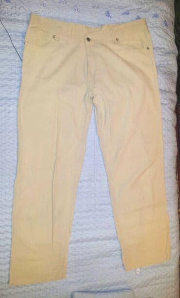 comma pantalone: Trousers, L (EU 52), Classic, color - Beige — 1
