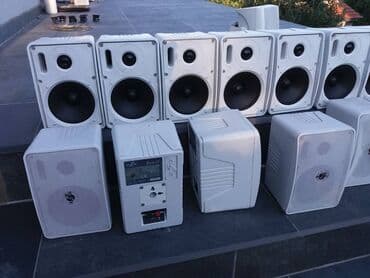 dynacord zvucnici: Beli zv. lx523 i das factor 5t; 1 komad=40e. par zvucnika 80e; par — 2