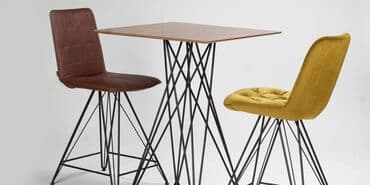 Stolice: Slika 1-2 Barski sto furnirani MDF dimenzije:70/80/90 H90/105 cm — 2