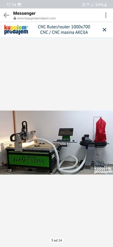 Other Tools & Equipment: CNC ruter/router 1000 x 700 – CNC mašina - Radna površina: 1000 x 700 — 8