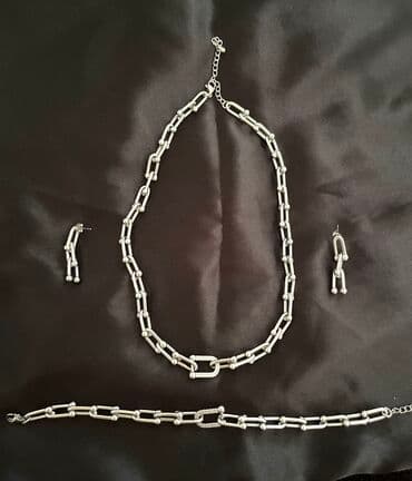 nakit vrsac: Tiffany, Set: Earrings, Bracelet, Necklace, Material: Cubic zirconia — 1