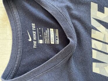 mokasine beograd: Majica na kratke rukave, L (EU 52), Nike, bоја - Tamnoplava, Pamuk — 2