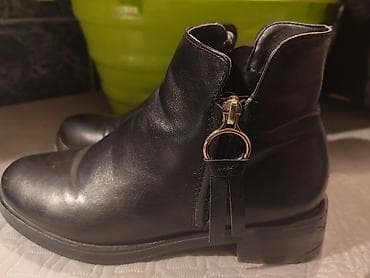 nike 270 react zenske: Ženske kožne gležnjače Clara Barson - Model: crne gležnjače sa niskom — 1