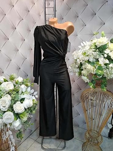 satenske helanke: Elegantni ženski kombinezon – asimetričan kroj - Model sa jednom — 3