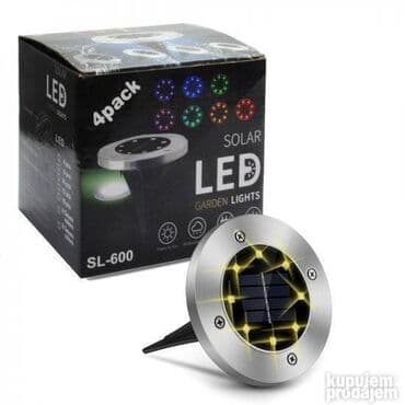 aluminijumski kazan za mast: Solarne Disk Lampe NOVE LED za Bastu, Terasu, Saksiju 4 Komada za 1290 — 4