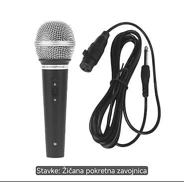 Audio tehnika: Žični dinamički mikrofon sa kablom - Tip: dinamički (pokretna — 1