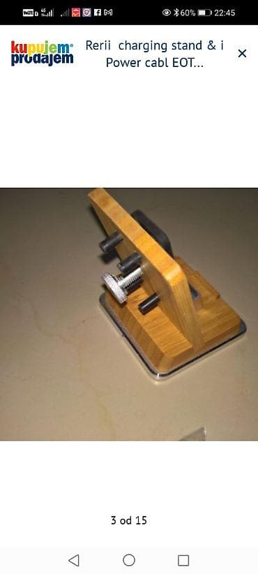 grejac za ledja lidl: Rerii Charging Stand with Aluminum Base – drveni stalak za punjenje — 3