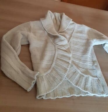 Women's Sweatshirts: M, Wool, Buckle, Stripes — 4