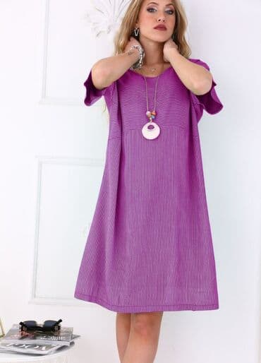 traka za grudi: Prelepe haljine od viskoze + ogrlica - 2300 din - obim grudi 120 cm — 6