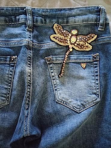 turska torba: Ženske farmerke Euro Fashion – skinny kroj sa detaljima - Boja — 7