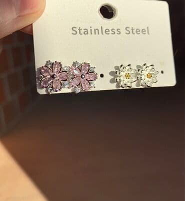 srebro sremska mitrovica: Minđuše na šraf, Materijal: Srebro — 3