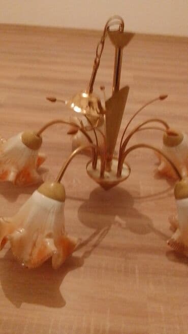 Textile: Chandelier, color - Beige, Used — 7