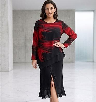 Kompleti: Elegantna ženska kombinacija – bluza i suknja - Gornji deo: lagana — 1