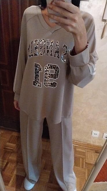 perike za muskarce: Komplet trenerka, boja svetlo bež/siva. odg. za M,L,XL - Gornji deo — 2