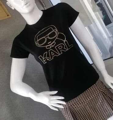 replay majice sa kragnom: Karl Lagerfeld, S (EU 36), Cotton, color - Black — 2