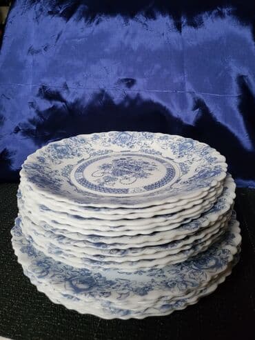 privesci za samoodbranu: Servis arkopal tanjira iz 80ih.god Francuska,za 6 osoba. Akopal — 12