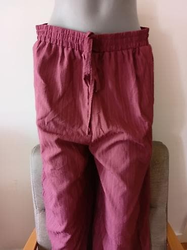 cupave kucne papuce: Ženske pantalone – boja tamno burgundi/šljiva. Širok, lepršav kroj sa — 2