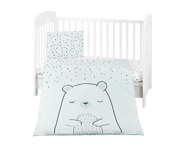 Posteljina sa ogradicom 6 pcs 60×120 Bear with Me mint – KIKKA BOO