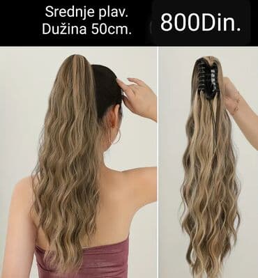 Povremeni rep – ekstenzija sa šnalom - Boja: srednje plava -