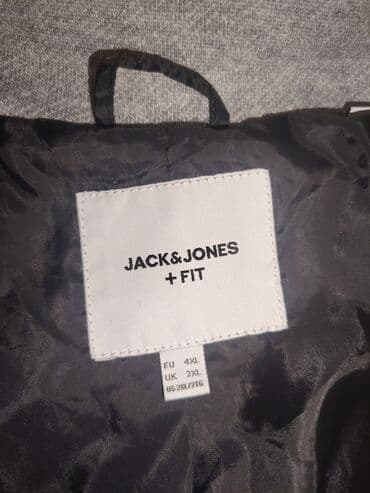 sivi tech fleece: Kaput, 4XL, bоја - Siva — 2