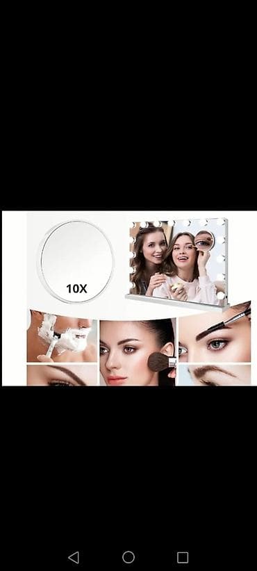 Satovi za kuću: Holivudsko stono ogledalo sa LED sijalicama + odvojivo povećavajuće — 1