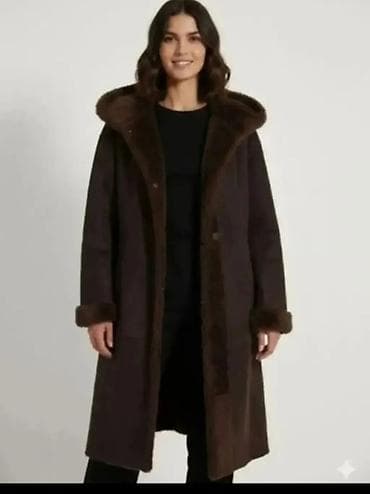 Ženska dugačka kaput-jakna sa kapuljačom, tamno braon boje. - Kroj na lalafo.rs Ženska dugačka kaput-jakna sa kapuljačom, tamno braon boje. - Kroj