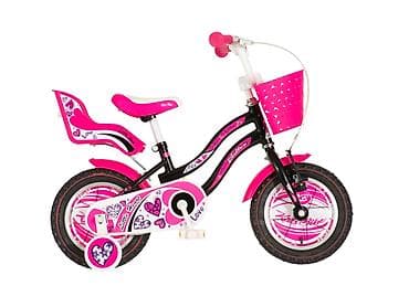 sic za bicikl: Bicikl kids Visitor Heart 12" (7") – crno/roze Šifra proizvoda: 112 — 2
