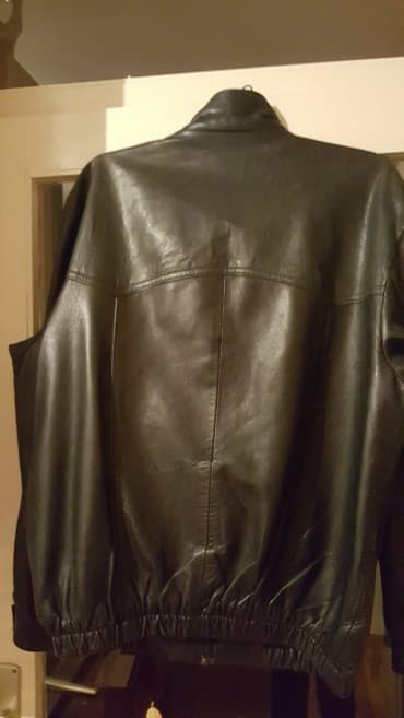 jednodelne pidzame h: Leather jacket Genuine leather, M (EU 50), color - Black — 3