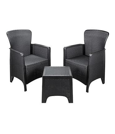 Vrtni set za dvoje – 2 fotelje + pomoćni stočić - Materijal
