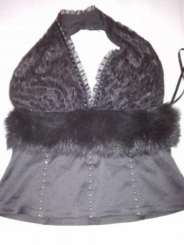 mrezaste pantalone sa cirkonima: L, Saten — 2