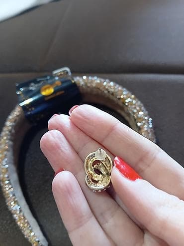 Ostalo: Set modnih dodataka i šminke – zlatno/šampanj tonovi - Široka rajf — 3