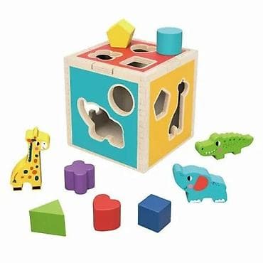 Drvena kocka za pogađanje oblika – Sorter životinja (Šifra