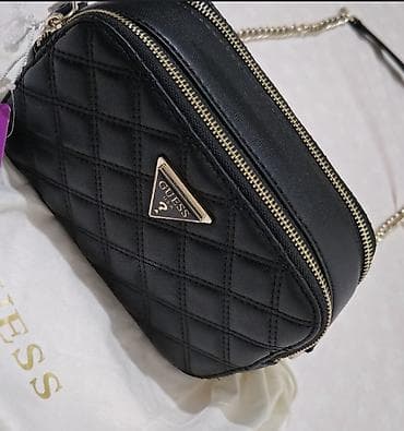 ženska torba: Guess torbica preko ramena – crna, prošivena - Model: Guess U.S.A. sa — 2