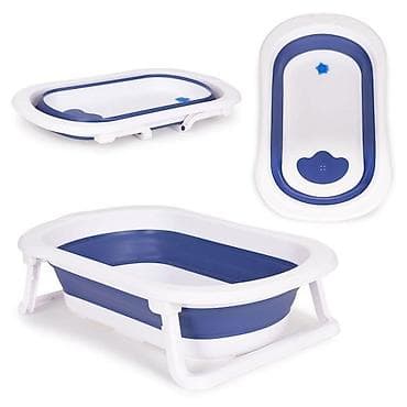 slike za zid: Sklopiva kadica za bebe sa odvodom – EcoToys, plava Šifra proizvoda — 5