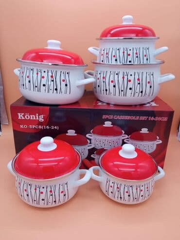 korpice za hleb metalac: Emajlirani set posuđa König Cena 5500 dinara+Ptt 360 dinara. König Set — 1