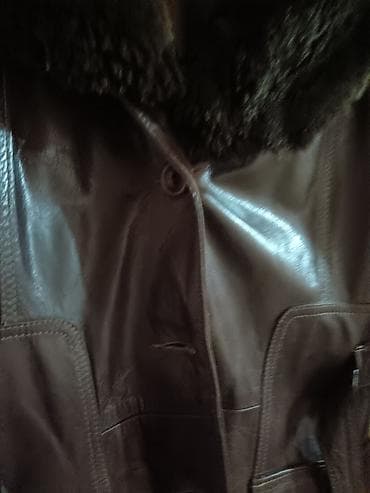 boss prsluci: Dugi kožni kaput sa krznenom kragnom – Djordjo (since 1989) - — 2