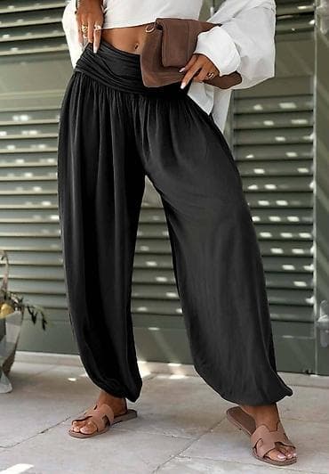 stradivarius s: Ženske pantalone harema kroja – lagane i lepršave - Model: široke — 9