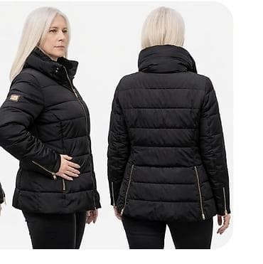 Ženska zimska jakna – crna, prošivena - Model: duža puffer jakna sa
