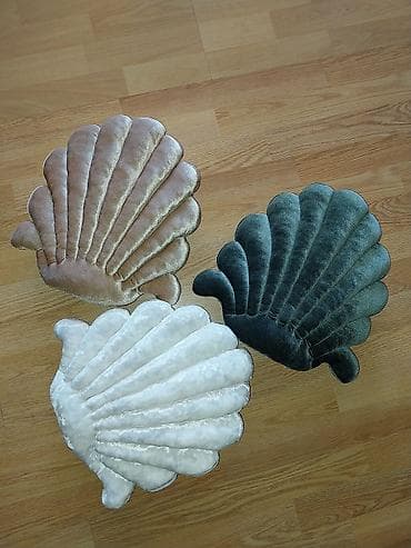 pokrivaci za kauc: Dekorativni jastučići u obliku školjke - Materijal: mekani baršun sa — 6