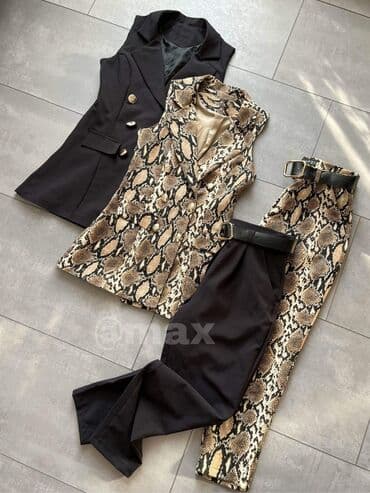 komplet prsluk i pantalone: New,,𝐸𝓋𝑒𝓃𝓊𝑒’’ SuitVelicine:M L XL XXL XXXL Model Dostupan U Crnoj Boji — 2