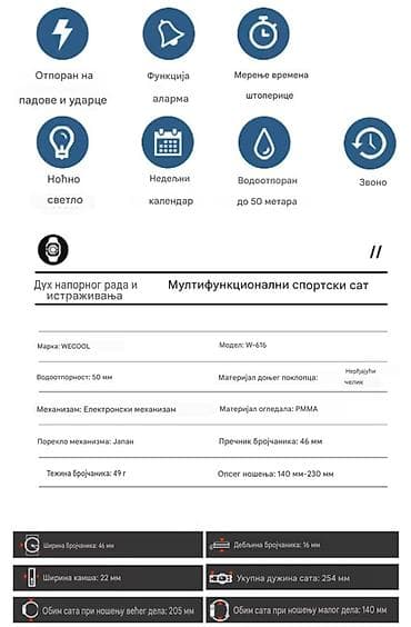 ruhla satovi: Nov ručni sat. Prečnik kućišta je 4,6 cm, širina kajša je 2,2 cm — 3